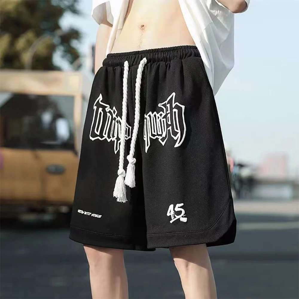 Doodle Star Shorts Men Y2k 2023 Summer American Vintage Loose Basketball Gym Running Hip-Hop Streetwear Pants Oversized Shorts