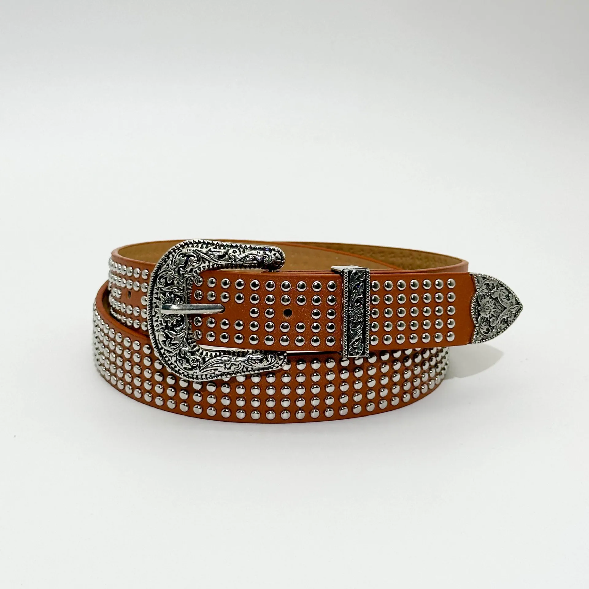 حزام ريترو متعدد الاستخدامات للنساء مع حزام جينز مزخرف عصري وإبزيم دبوس منحوت للحزام الخارجي النسائي