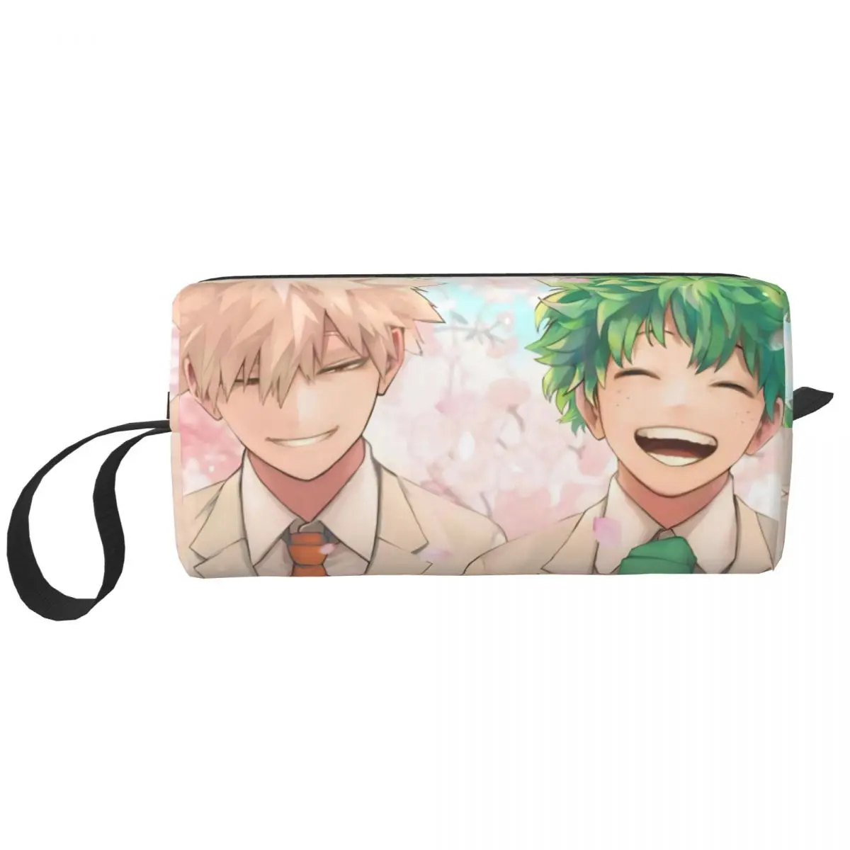 My H-Hero A-Academia Anime Cosmetic Bag Women Makeup Bags Deku Bakugo Travel Water Resistant Toiletry Bag Organizer Pouch