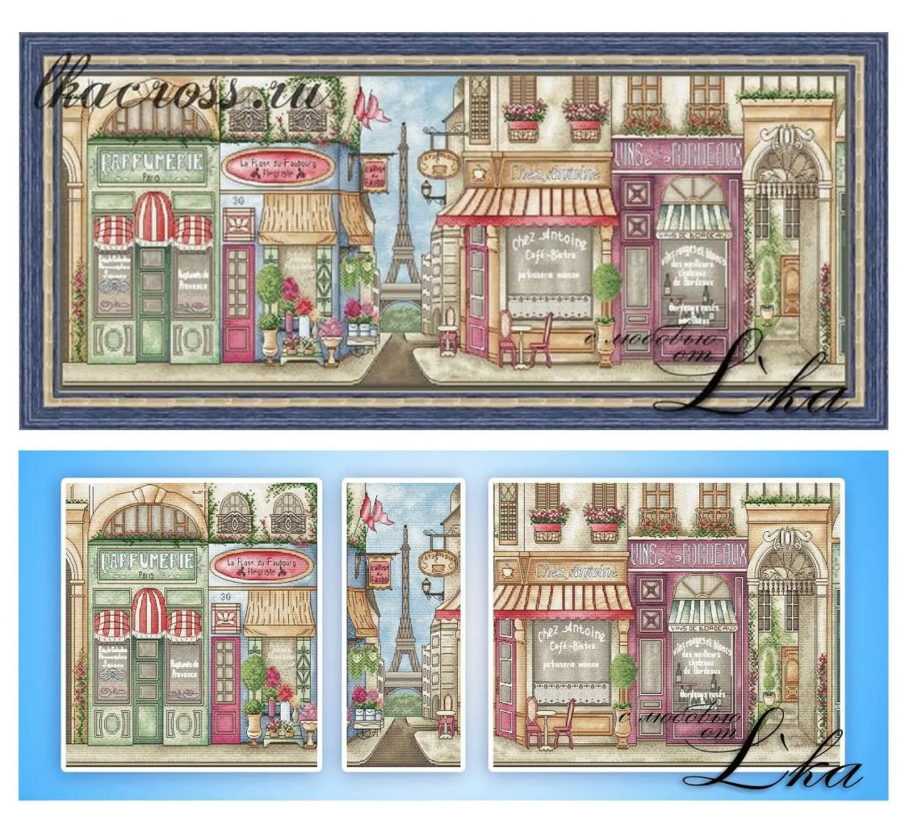 

Cross Stitch DIY Embroidery Set, DMC Threads, Craft Handicraft, Different Cat, streets of Paris in midsummer 87-41