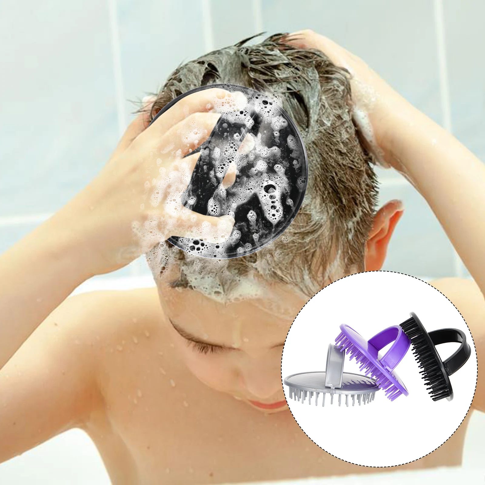 

6pcs Scalp Massage Brush Shampoo Tool Round Comb for Dandruff Removal Cleanser Promote Natural Hair Growth Suitable All Hair