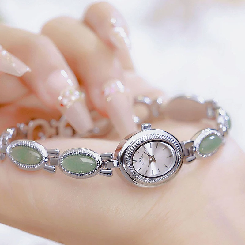 여성용 팔찌 시계 여성용 손목 시계 2025 최고 브랜드 럭셔리 relogio feminino 골드 타원형 라인 석 dropshipping 패션