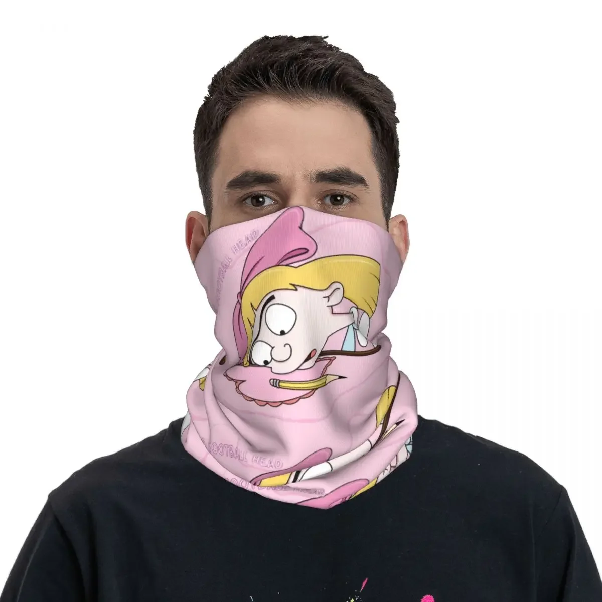 Hey Arnold syal bungkus Merch leher Gaiter Helga Pataki cinta Bandana musim panas Hiking rambut Band pergelangan tangan membungkus uniseks tahan angin