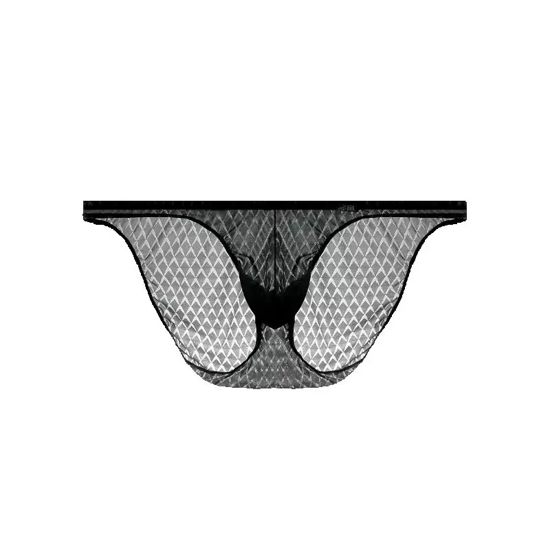 Hot Underwear men's briefs low waisted ultra-thin ice fully transparent personalized and tight fitting