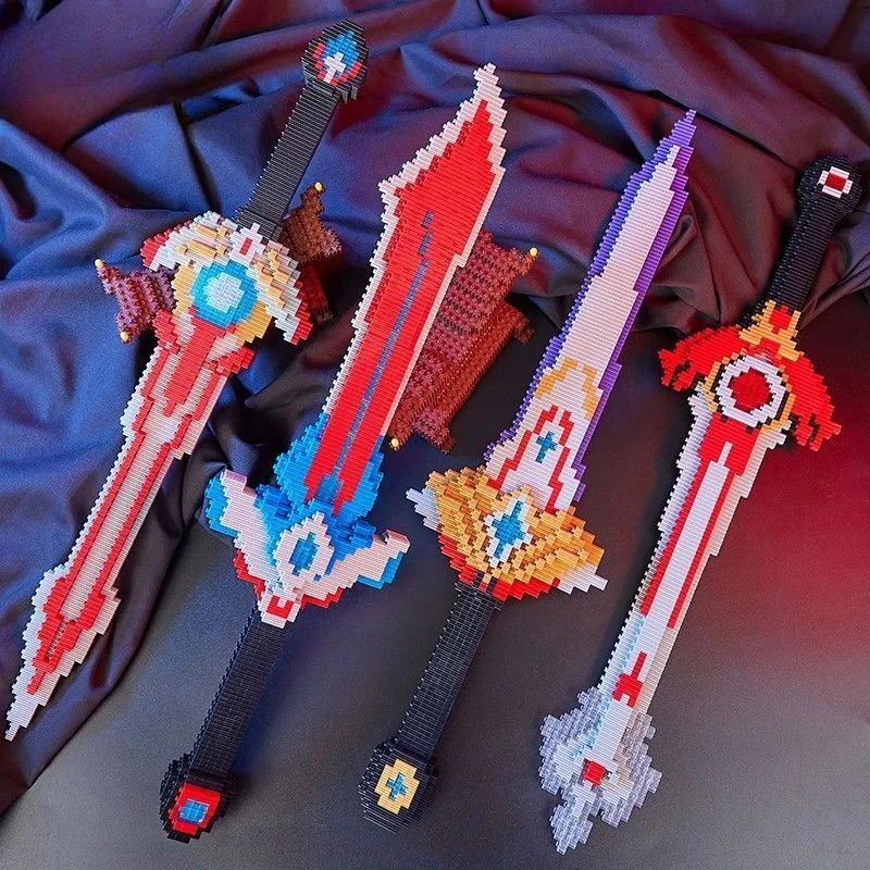 Sword Building Block Toy Model Cosplay Simulation Sword Education DIY Assembled Toys Ninja Knife Bricks Creative Birthday Gift