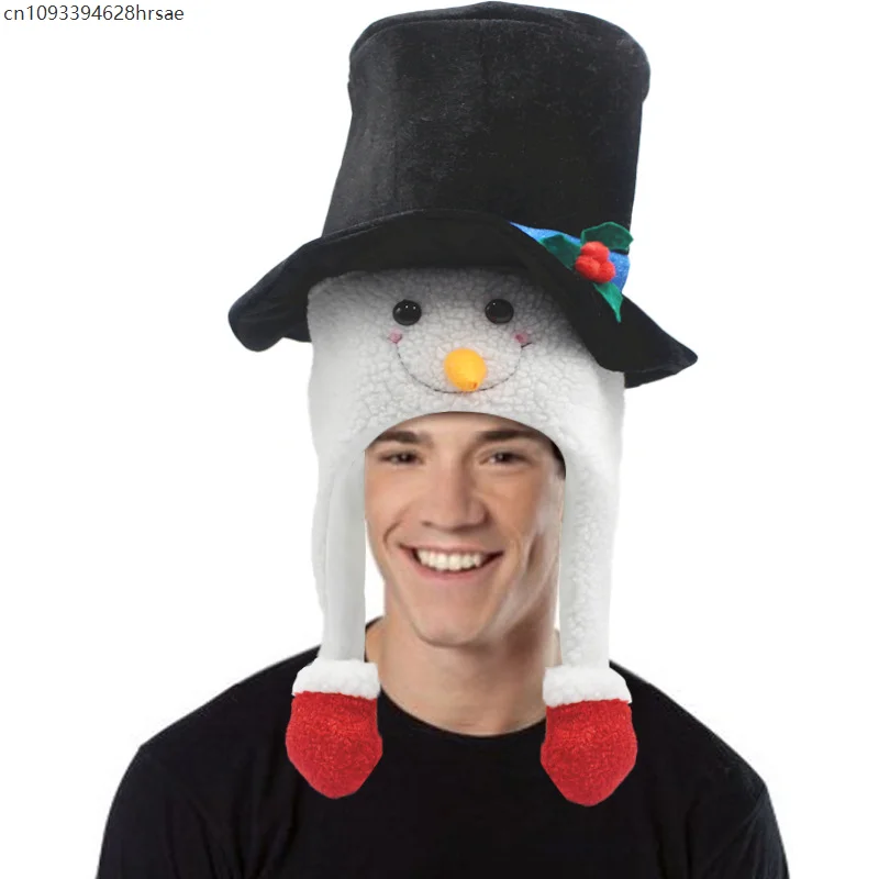

Plush Frosty Unisex Men Santa Cap Women Snowman Christma Hat