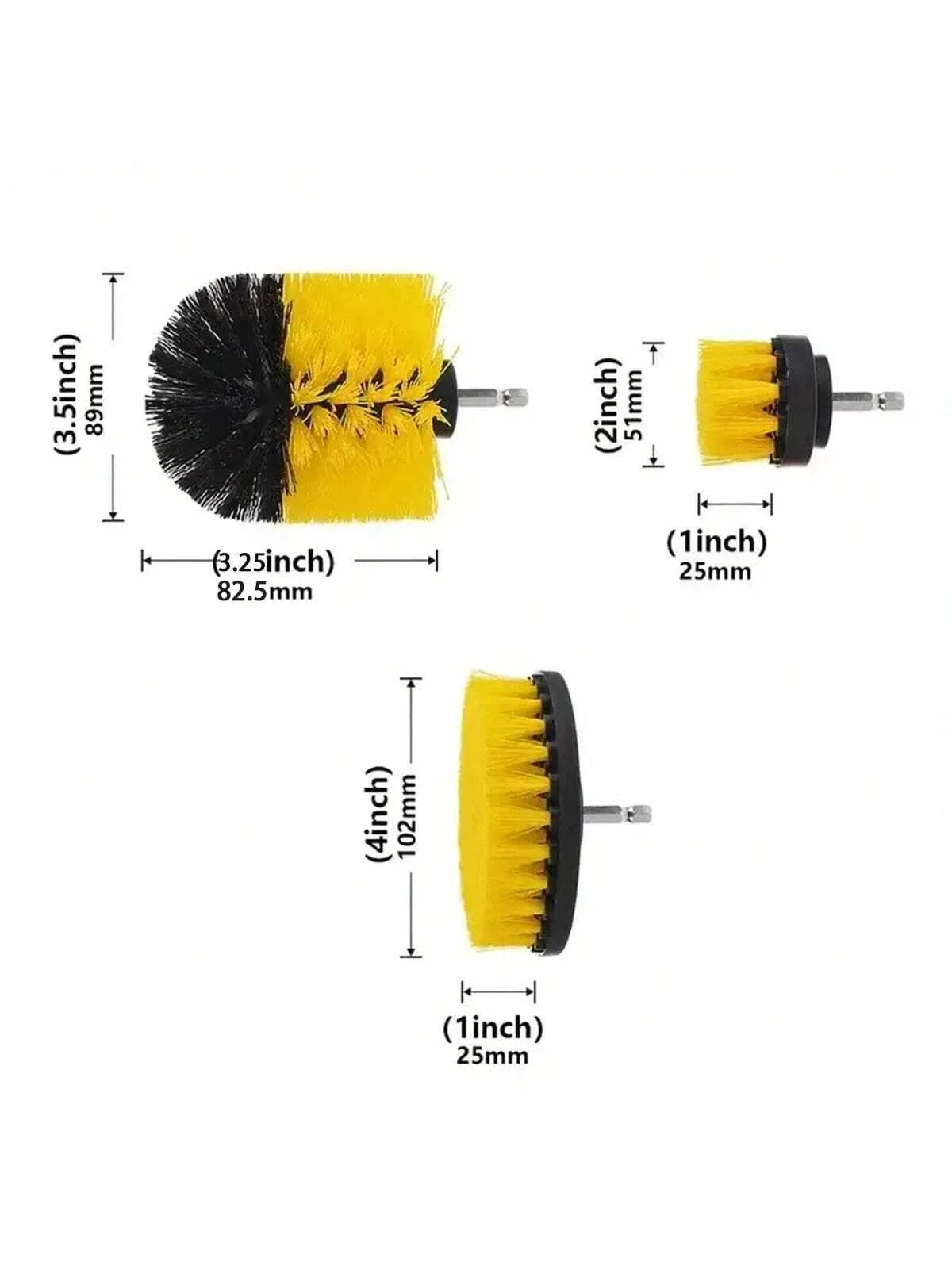 Electric Cleaning Brush Set, Household Brush Head Replacement, Can Be Used for Carpets, Sofas, Tiles, Car Washes, 3 in 1