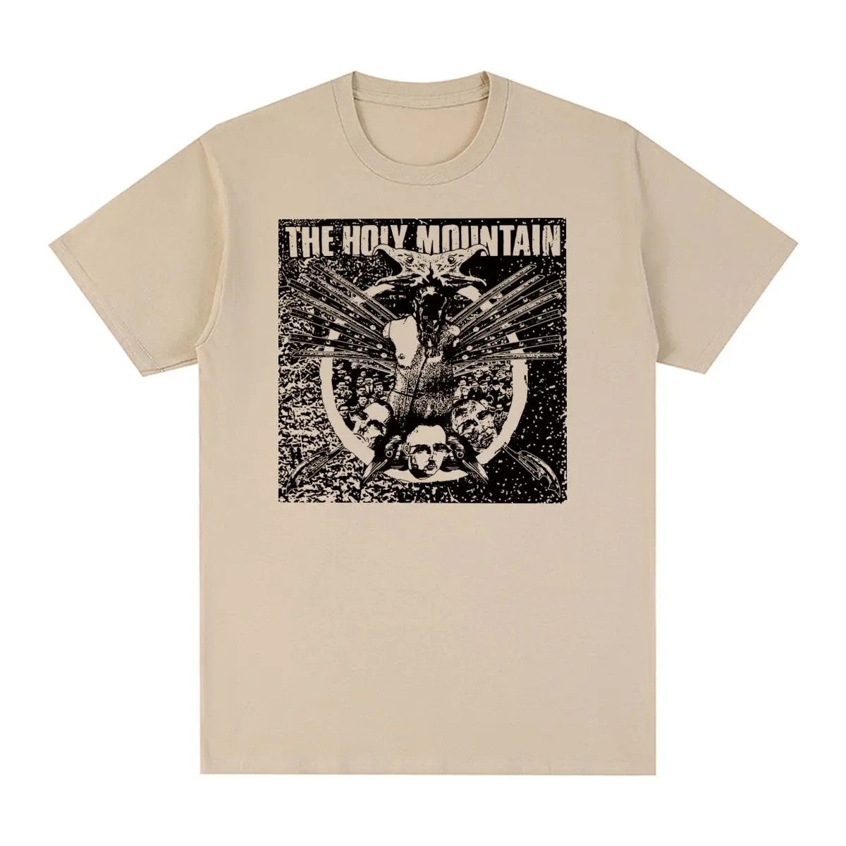 Винтажная футболка с изображением священной горы 1973, Хлопковая мужская футболка с принтом Jodorowsky, новая футболка, мужские топы Wo