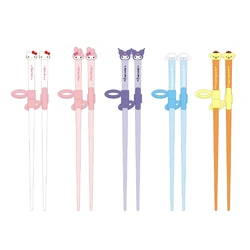 2024 New Sanrio Hello Kitty My Melody Cinnamoroll Alloy Chopsticks Tableware Household High Temperature Anime Kawaii Creative