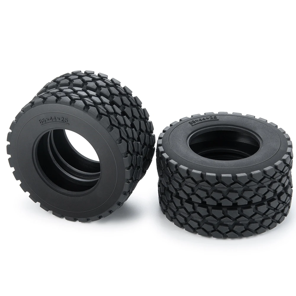 AXSPEED 4PCS Piasty przednich tylnych kół Gumowe opony z piankowymi wkładkami do 1/14 Tamiya Truck Trailer Tractor RC Car Tires