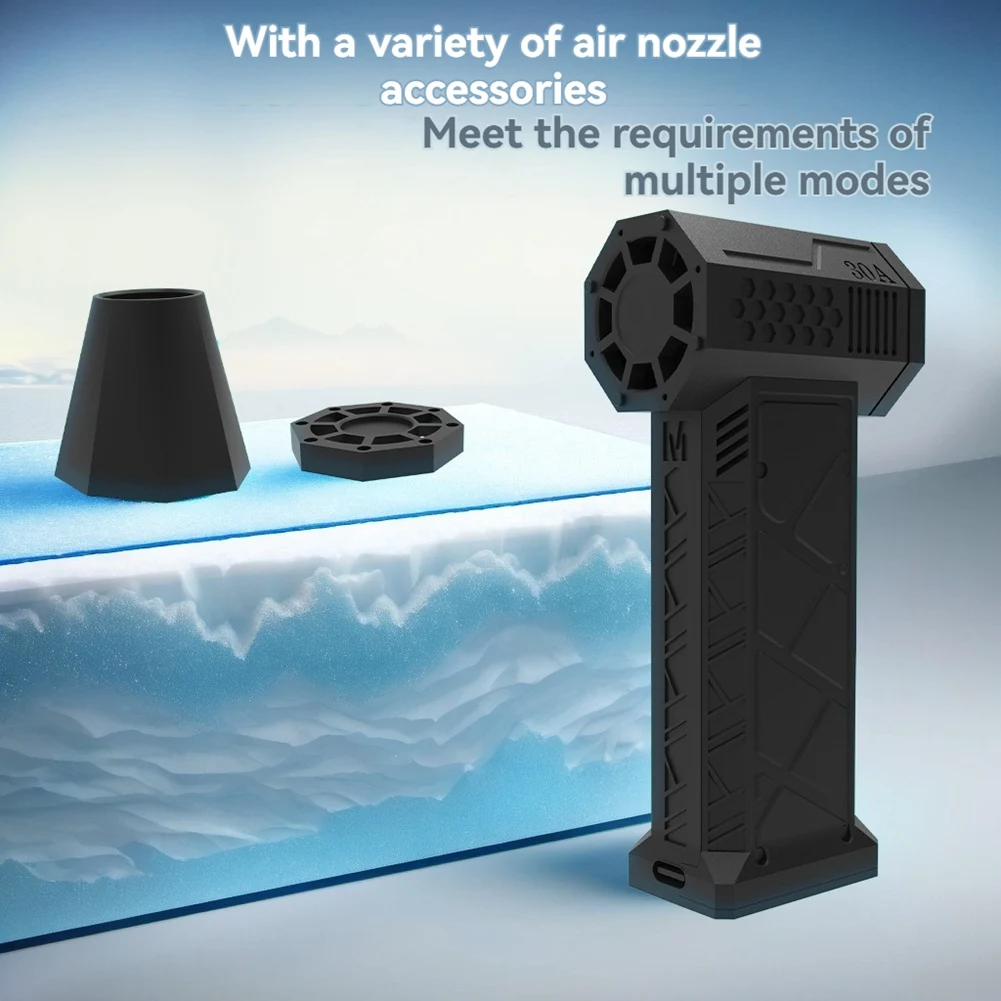 HGHO 130000 RPM Brushless Motor USB Rechargeable Powerful Blower Mini Turbo Jet Fan for Computer Keyboard Outdoors Car Home view 4