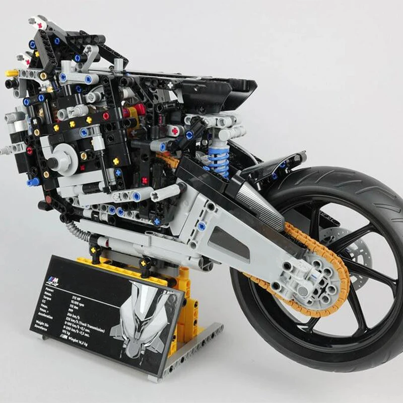 ตัวต่อรถมอเตอร์ไซค์ M1000RR ขนาด 1:5 จำนวน 1920 ชิ้น ชุดประกอบแบบ MOC ของเล่นประกอบร่างรถมอเตอร์ไซค์ ของขวัญวันเกิดสำหรับเด็กผู้ชาย