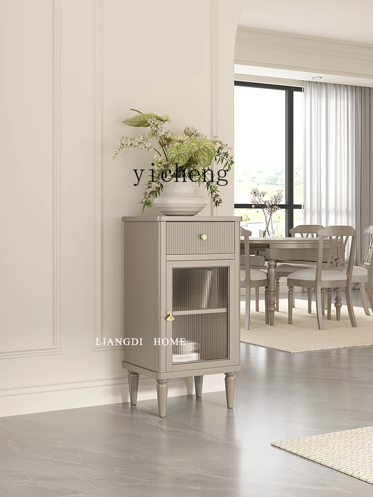 

LSL Solid Wood Corner Cabinet Decorative Side Cabinet Small Household Locker Flower Rack Bedside Bedroom Cabinet