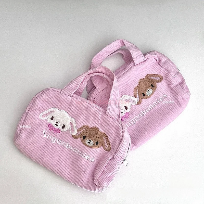 New Kawaii Cute Sanrio Sugarbunnies Bag Makeup Bag Portable Small Bag Zipper Portable Storage Cute Wash Bag Ins Gift For Girls