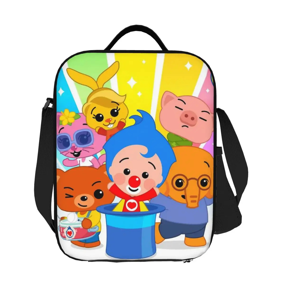 

Custom Cartoon Plim Anime Plims Insulated Lunch Bag for Camping Travel Portable Cooler Thermal Lunch Box Women Kids