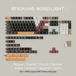 ISO Abnt2-Keycaps PBT Keycaps, No Profile Dye-pad, 7u Alice Layout, Big Set, Key Caps, Coréen, Allemand, Espagnol, Russe, Arabe, Français Layout