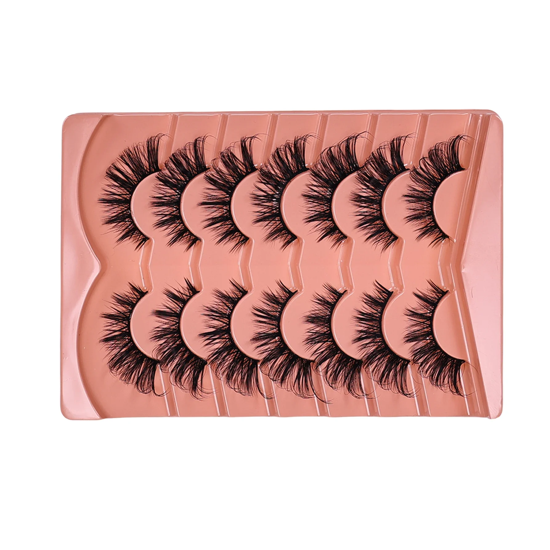 21 คู่/35 คู่ CAT EYE ขนตาปลอม 5D Wispy CROSS Manga Eyelash มาสคาร่านุ่มธรรมชาติ Eyelash EXTENSION แต่งหน้า