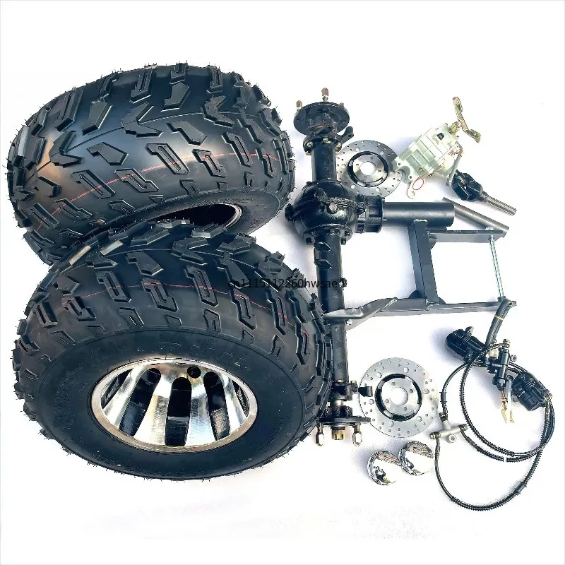 For Modified Three Four Wheeler Go Kart ATV Parts Shaft Drive Rear Axle Differential With 10 Inch Tire