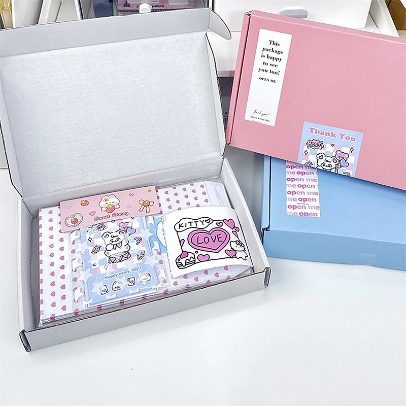 5 Stück Versandkarton aus Wellpappe zum Verpacken, Basteln, Geschenken, Kleine Unternehmen, Hochzeit, Party, DIY-Versandkarton – Detail 5