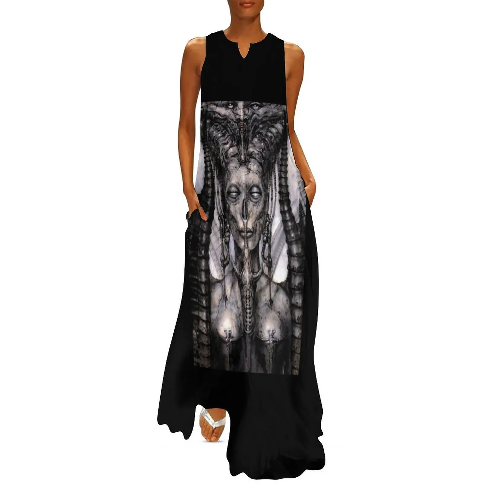 

HR Giger Lilith Steampunk Long Dress long dress women Summer skirt summer clothes bandage dress