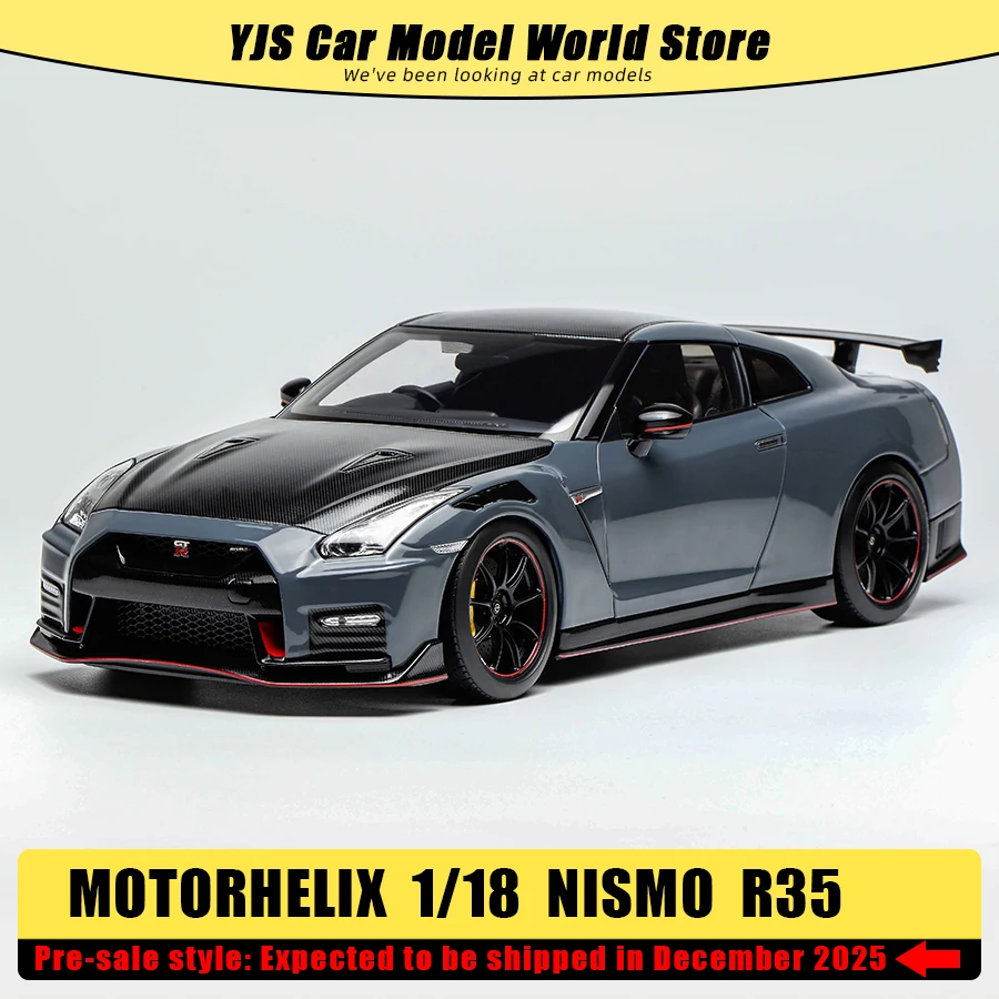 

Предварительный стиль MOTORHELIX 1:18 NISMO (R35) Special Edition 2022, модель автомобиля, статическое украшение, праздничная подарочная коллекция