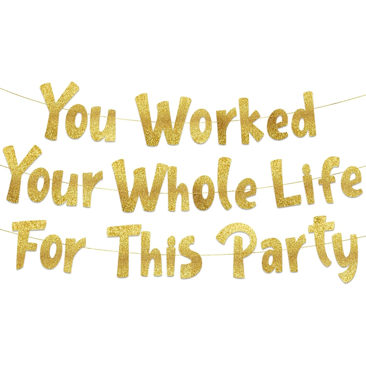 Retirement Party Decorations Y - Party Banner Gold ulasan dan harga