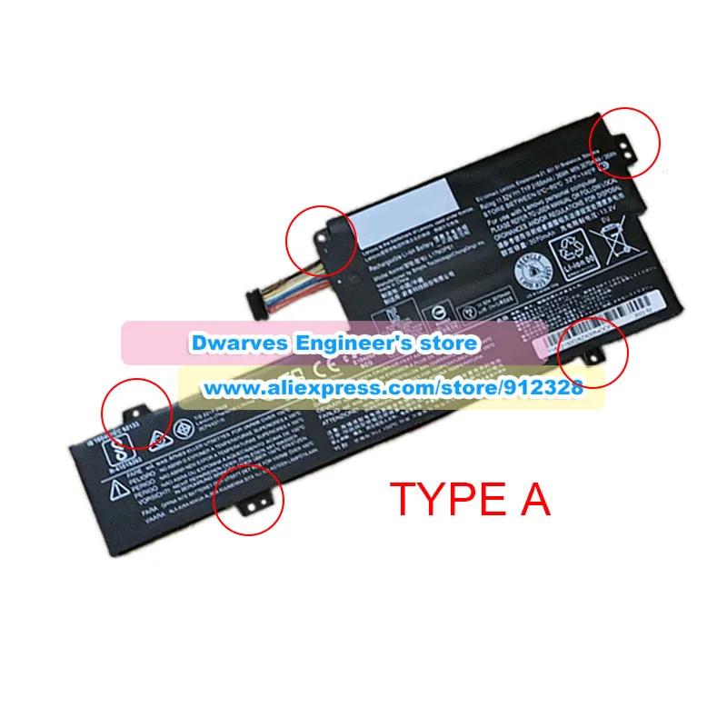 Imagem -05 - Bateria Genuína L17l3p61 para Lenovo L17c3p61 L17m3p61 L17m3p61 Lenovo Ideapad 320s13ikb81ak Yoga 720-12ikb Yoga 330-11igm K43-ise 8gb