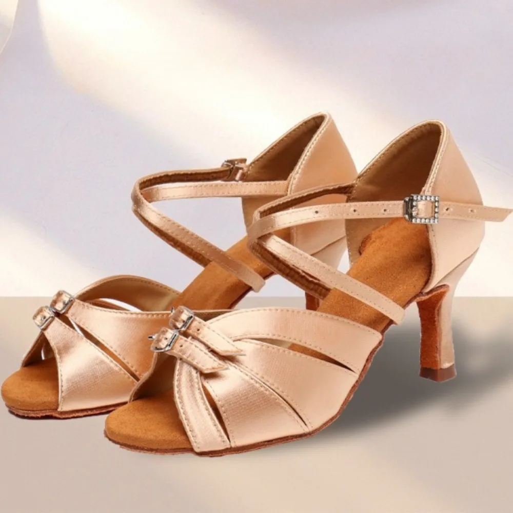 Hoge hak slijtvaste comfortabele dansschoen Latin Tango Ballroom Vrouw dansschoenen Meisjes Dames Salsa dansschoenen