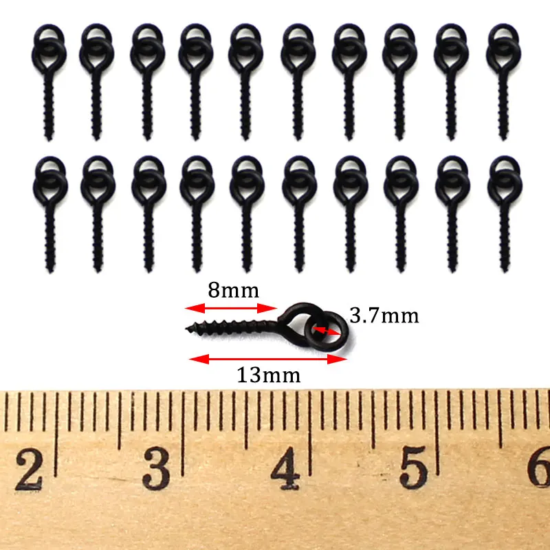 75pcs Carp Fishing Accessories Bait Screw Hook Stopper Hair Chod Rig Bait Screws Swivel For Carp Fishing Rig Tackle Euipment