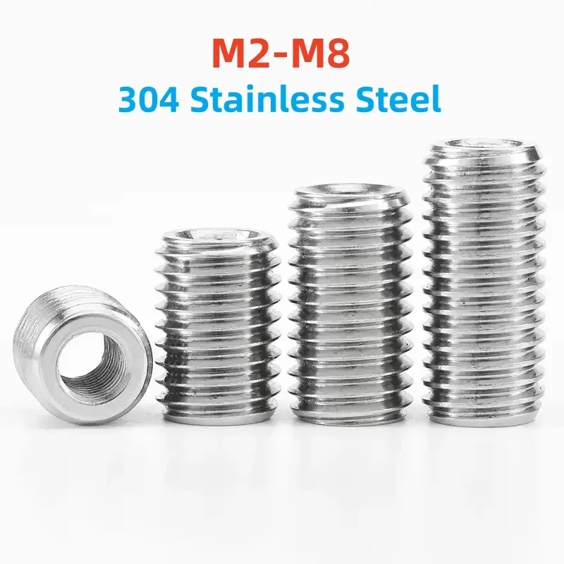 M2 M3 M4 M5 M6 M8 304 Stainless Steel Inside Outside Thread Adapter Screw Nuts Thread Conversion Socket Screw Nut