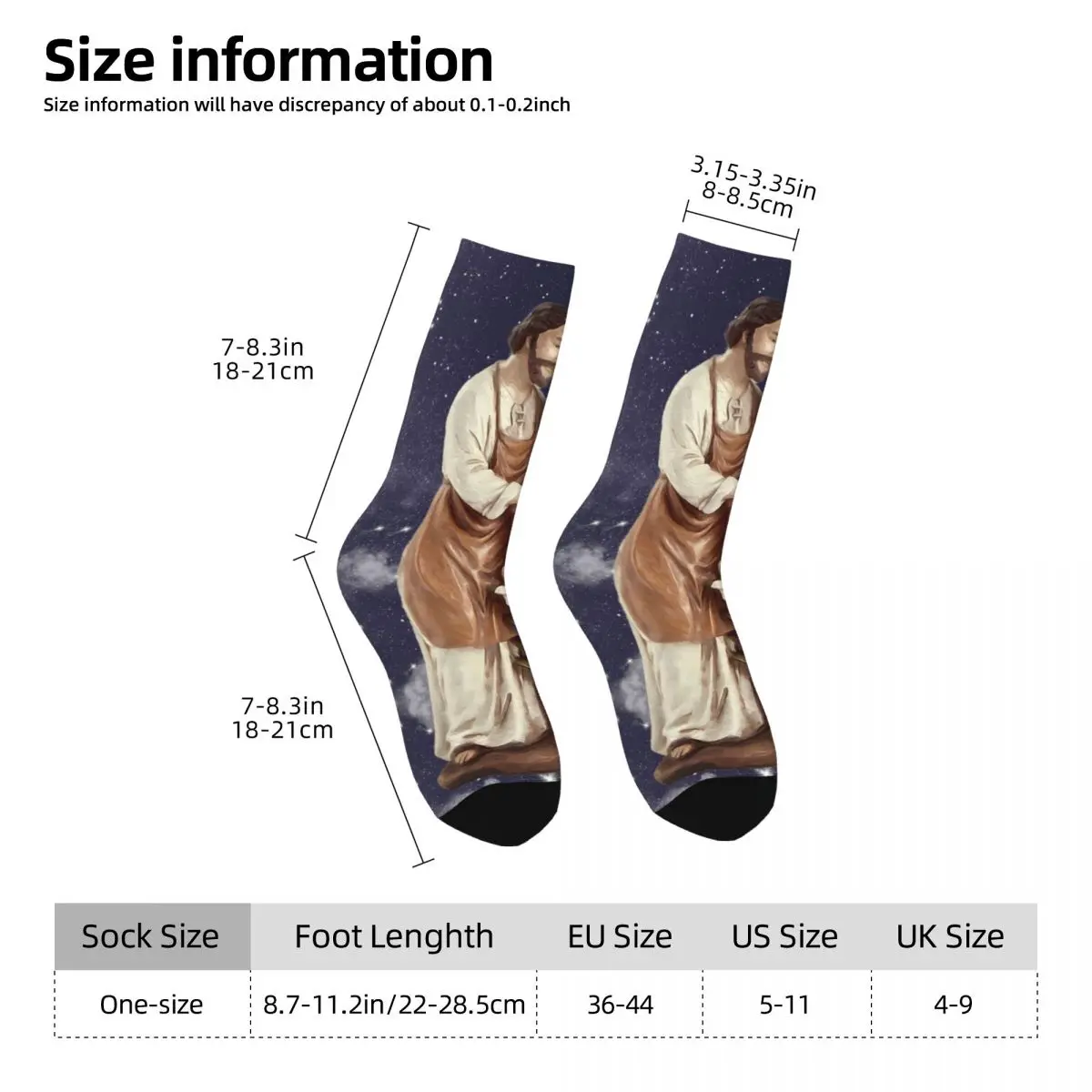 Funny Happy Sock for Men Our Lady Of Advent Pregnant Virgin Mary1 Harajuku Quality Pattern Printed Crew Sock Seamless Gift