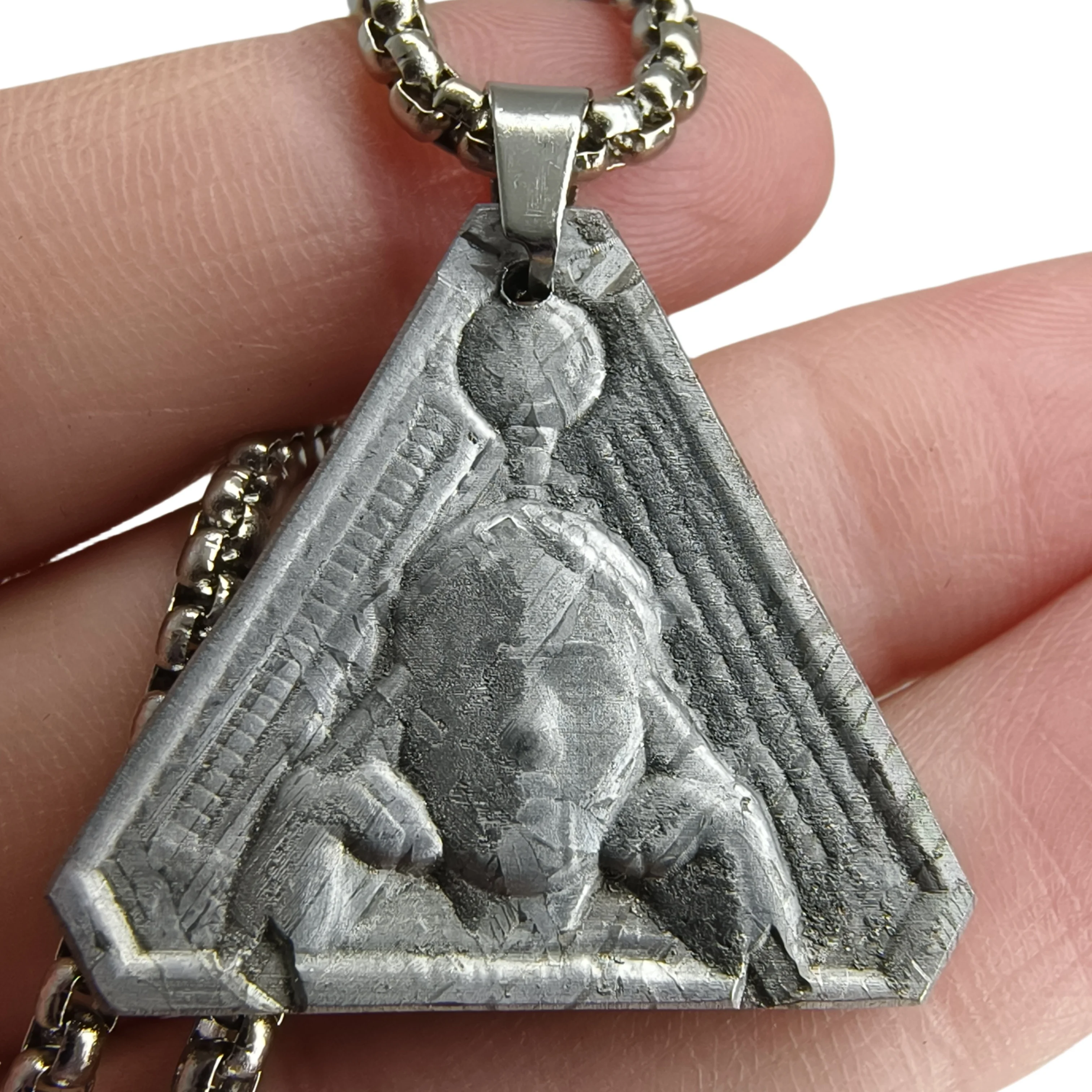 10.7g Muonionalusta meteorite Hand carving pendant Natural iron meteorite pendant Meteorite slice Handmade jewelry-LK195