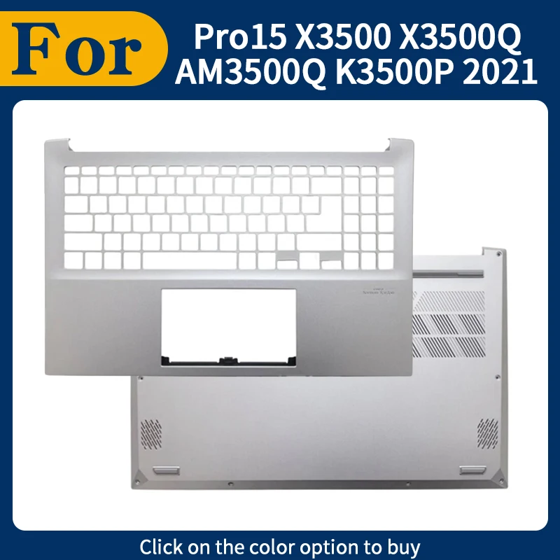 Silver New Cover For Pro15 X3500 X3500QA M3500Q K3500P 2021 Laptop Palmrest Upper Top Case Lower Bottom Cover