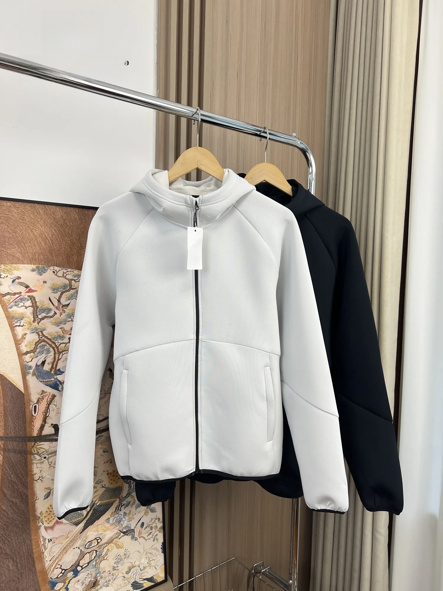 

Soft And Cozy Hooded Jaet Men's Autumn Winter Casual Faion Urban Sle Polyester Fiber 85% Spandex 5% Zipper Closure Pur...