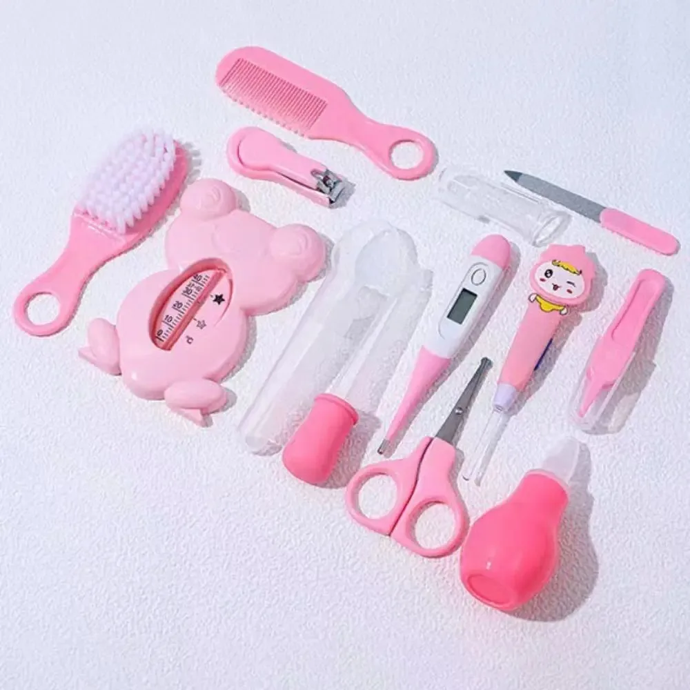 13 unids/set cepillo de lavado de pelo Kit de cuidado del bebé peine aspirador Nasal Kit de aseo para bebés cortaúñas termómetro elementos esenciales para el cuidado del recién nacido