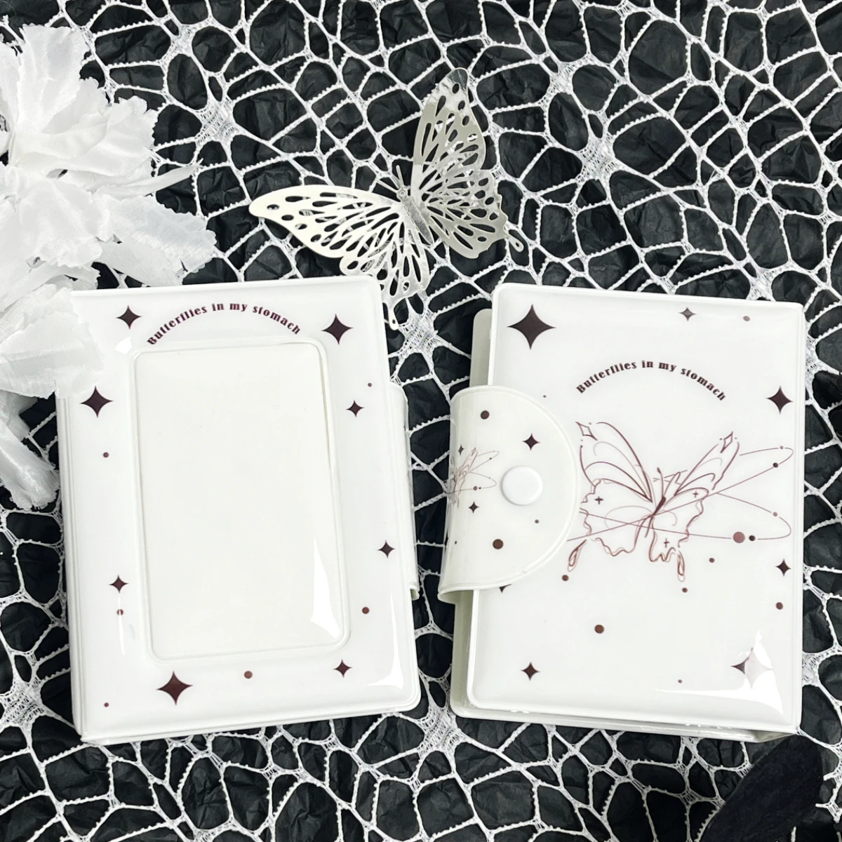 Black Butterfly Photo Small Card Bag Mini Album 3-3.5 Celebrity Album Cardbook Suitable for Celebrity Small Card Collection