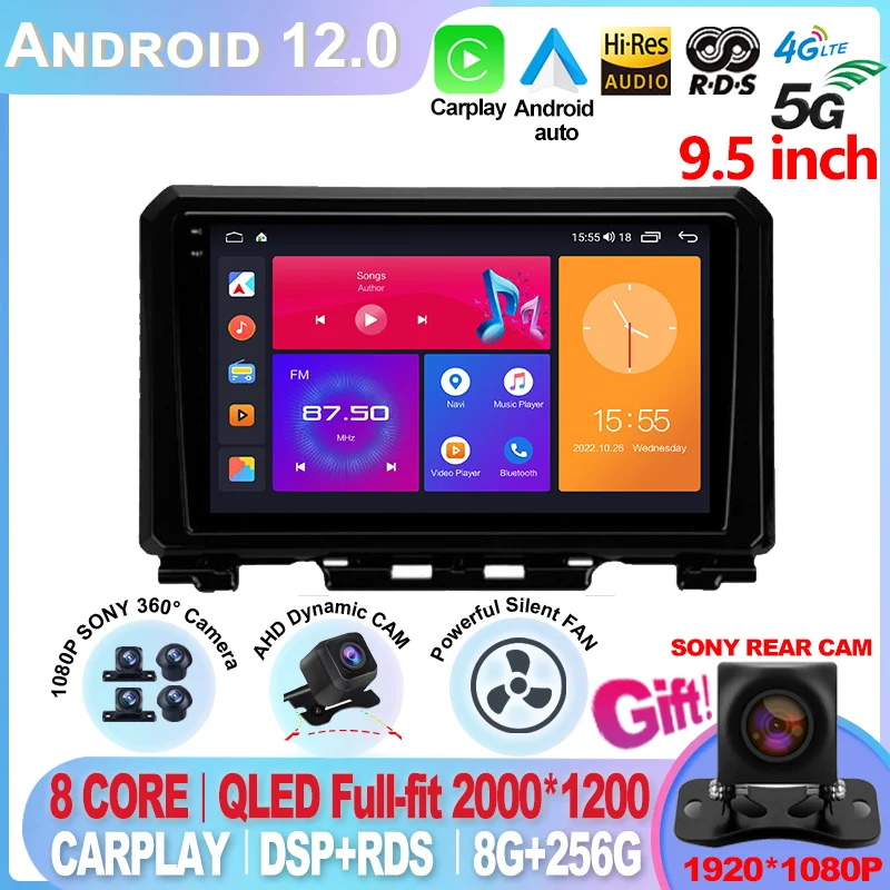 2K For Suzuki Jimny 2019 2020 Antoradio Android 12 radio 2 Din 2din Car Multimedia Stereo Video Player GPS Navigation DSP