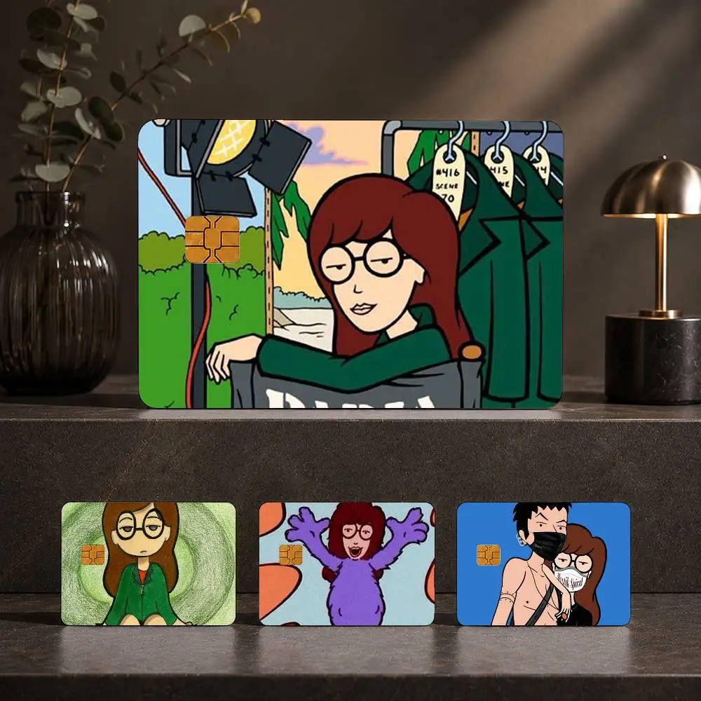 C-CARTOON D-D-Daria FUNDA Sticker Film Tape Skin for Credit Card Debit Card Waterproof Stickers