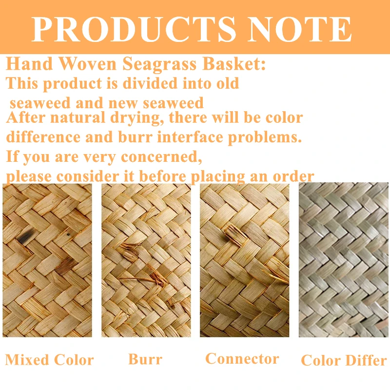 Seegras Wicker Woven Lagerung Korb Pflanzung Blumentopf Organizer Folding Wäsche Korb Hause Garten Bauch Mimbre Korb – Detail 1