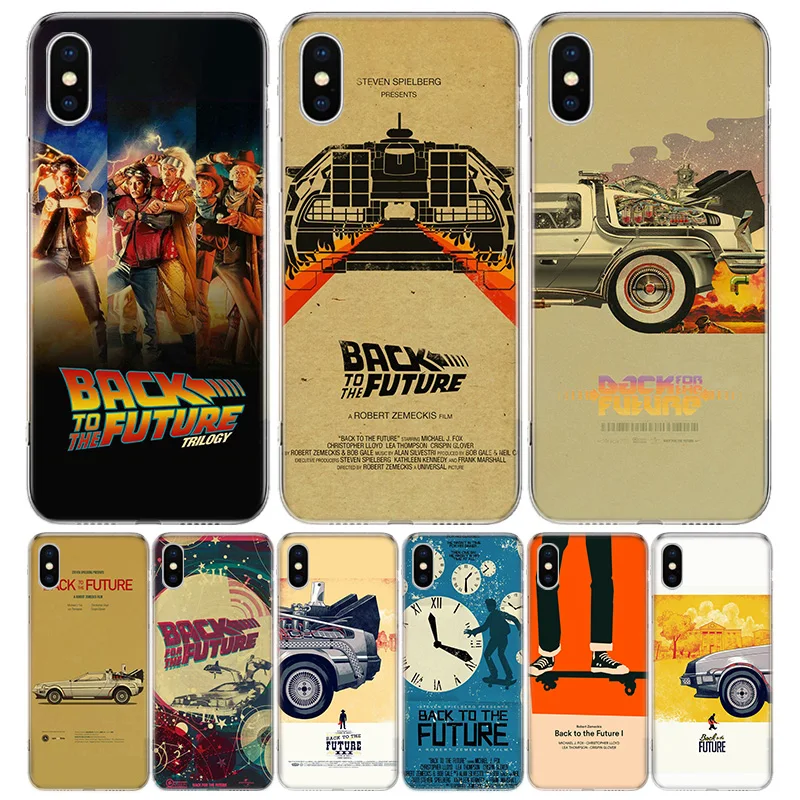 Classic Movie Back To The Future Vintage Phone Case For iPhone 16 15 14 Plus 12 13 Mini 11 Pro Max X Xs  8 7 SE + Soft Fundas Co