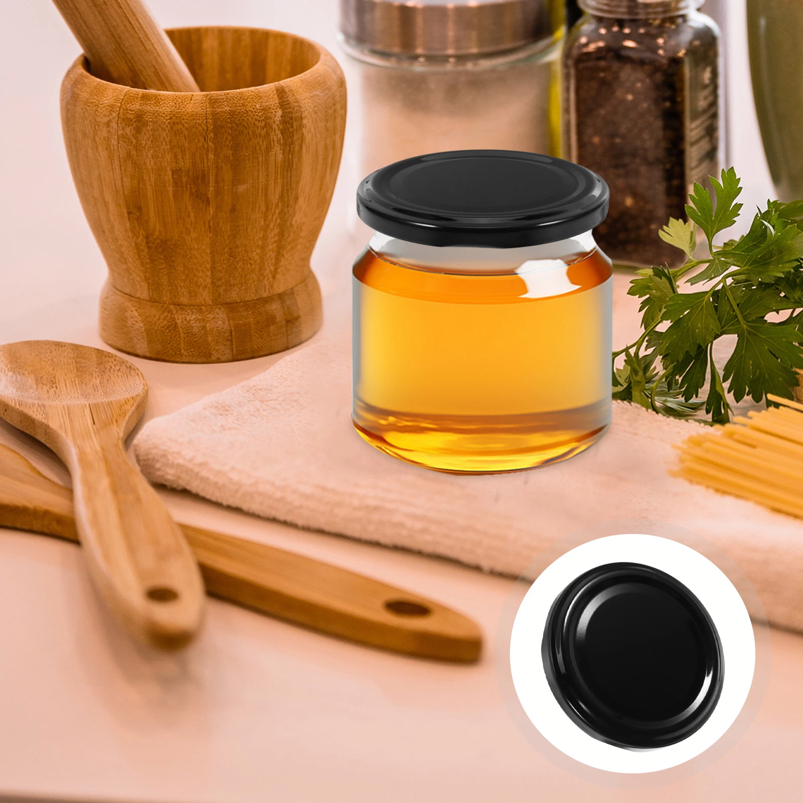 

50Pcs Reusable Practical Screw Jar Bands Airtight Sealing Lids for Mason Jars Food Storage Containers Jam Jar Lids