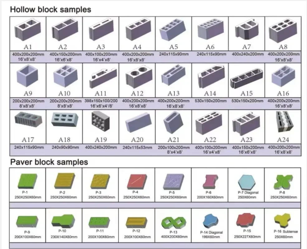 Semi Automatic Hollow Block Making Machine Interlocking Cement Brick Making Machinery Cement Block Brick Making Machine