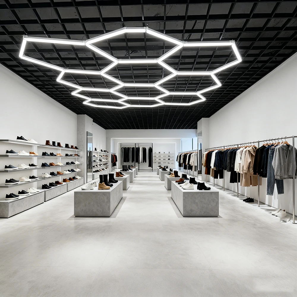 أضواء زخرفية متغيرة الألوان للسقف LED للمرآب السداسي DIY، تفاصيل السيارة، غرفة الصالة الرياضية، نادي الحفلات، ألعاب الحفلات