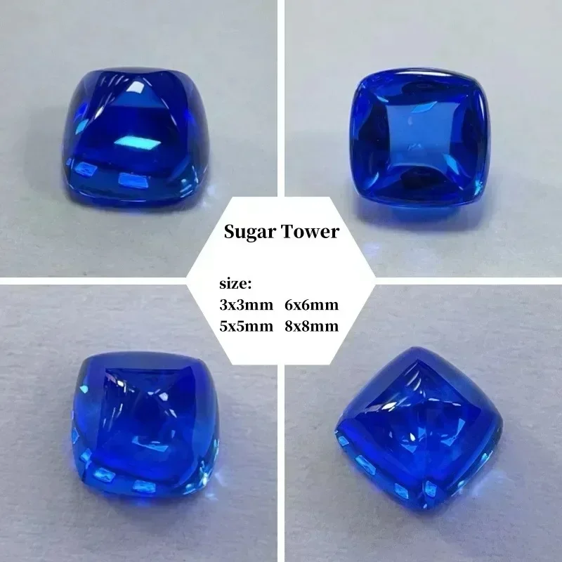 

New Lab Grown Cobalt Spinel Multiple Shapes Gemstone for DIY Ring Necklace Earrings Main Materials Selectable ficate