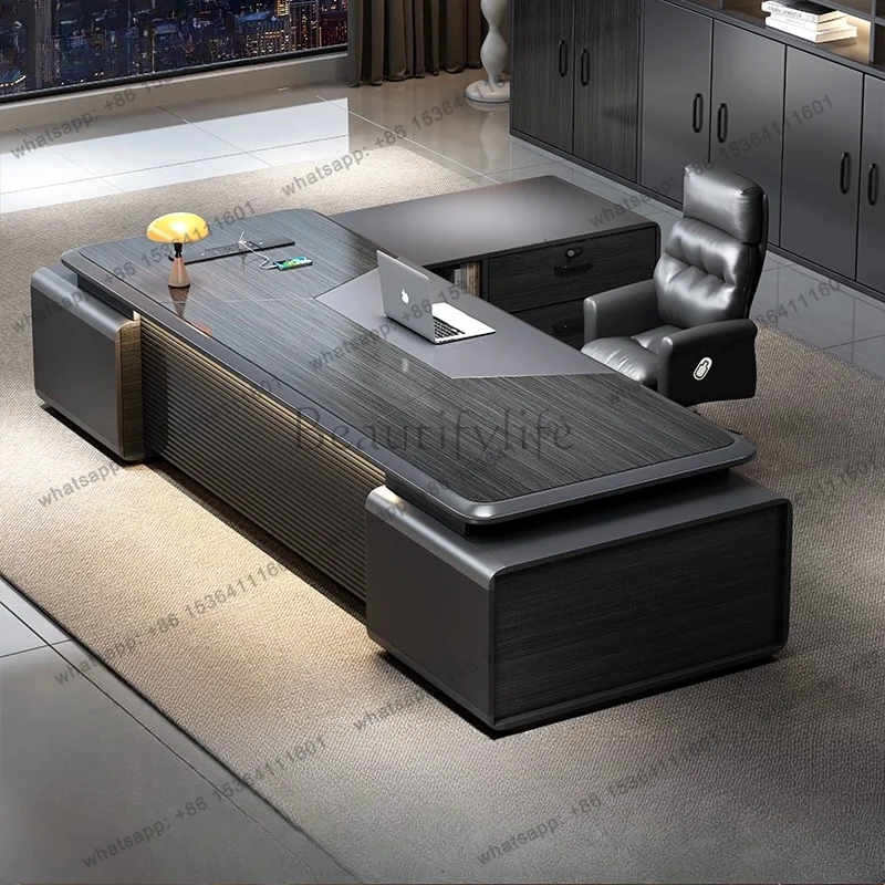 FG Design Storage Office Desk Drawer Organizers Aesthetic Computer Office Desk European Modern Mesas Escritorio Salon Furniture