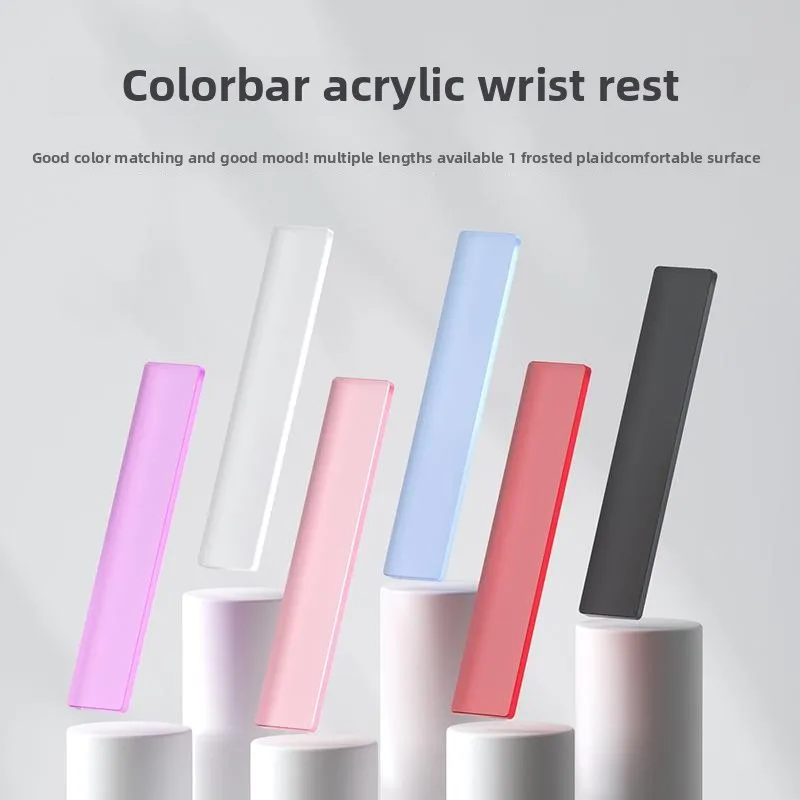 

ЦВЕТНЫЙ БАР Акриловая подставка для запястий Подставка для рук 75%/80%/98% Механическая клавиатура Магнитная ось 687 Ключ Матовая подставка для рук высокой прозрачности