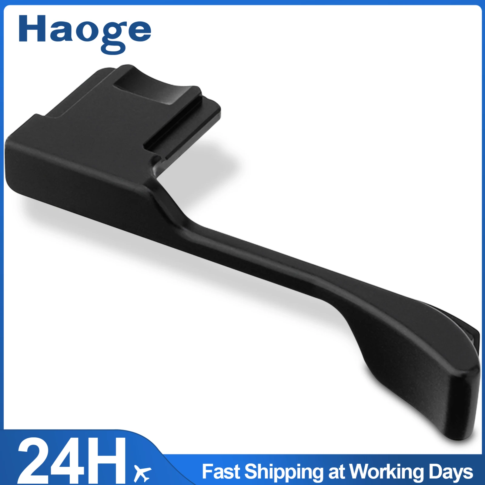 Haoge Metal Thumb Up Grip for Leica D-LUX 8 Camera Digital AccessoriesTHB-D8B Hot Shoe Thumb Up Rest Support Handgrip