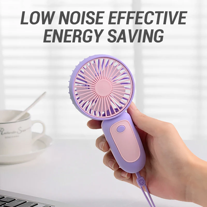 USB شحن المحمولة سطح المكتب Ventilador مروحة جيب صغيرة محمولة ثلاثة الرياح لاستخدام السيارة قابلة للشحن الجنية زهرة مروحة يدوية