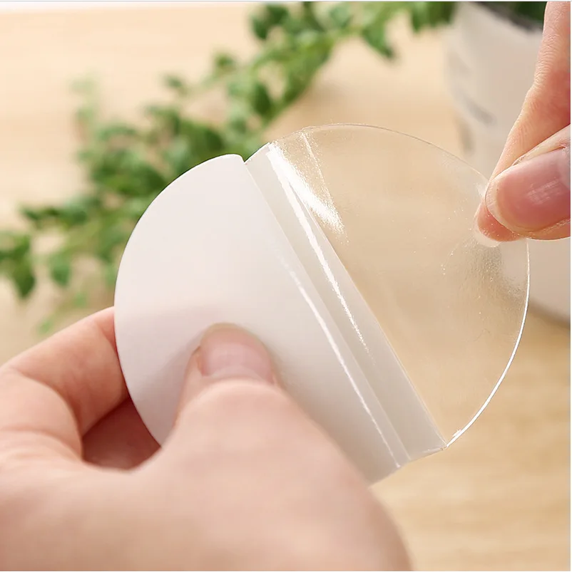 Double-Sided Adhesive Stickers, Round Clear, Waterproof Silicone Fixing Adhesives, Suction Cup Auxiliary