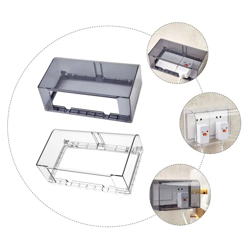 Caja de enchufe impermeable, cubierta de 90 grados, cubierta de salida a prueba de salpicaduras para baño, sala de estar, balcón, cubiertas de enchufe de pared gruesas, 2 uds.